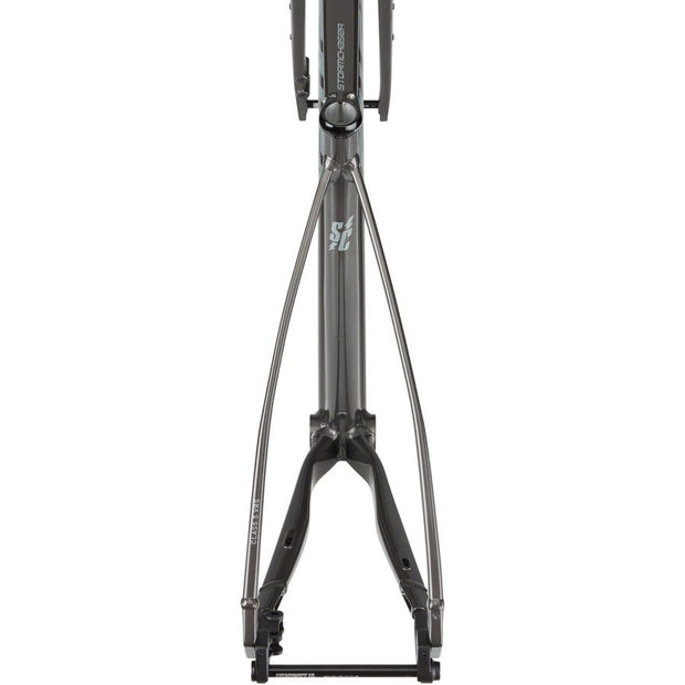 Salsa Stormchaser Frameset - 700c Aluminum Metallic Black, bb  view from top.