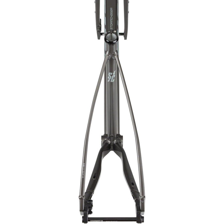 Salsa Stormchaser Frameset - 700c Aluminum Metallic Black, bb  view from top.