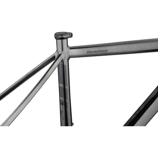 Salsa Stormchaser Frame - Aluminum Black, seat tube view.