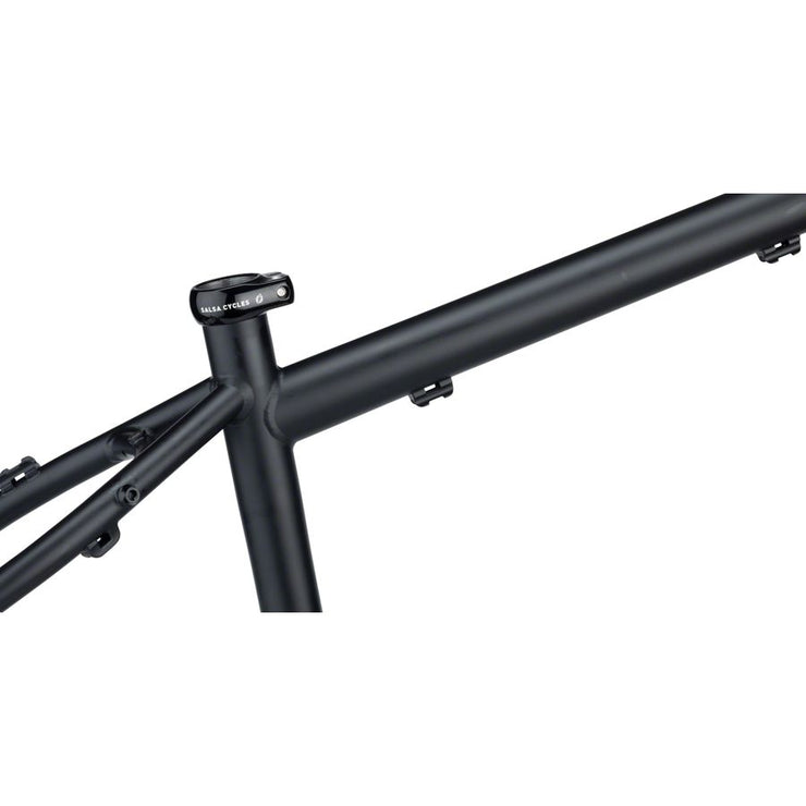 Salsa Fargo Frameset - 29”, Steel, Black, X-Small, seat clamp view.
