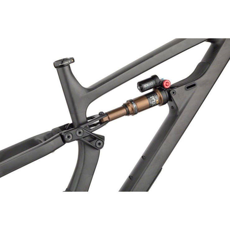 Salsa Blackthorn Carbon Frame - Carbon, Raw, shock view.