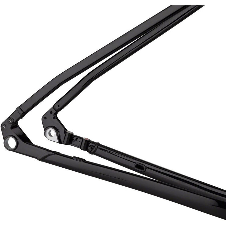 Salsa Journeyer Aluminum Drop Bar Frameset - 700c/650b, black, rear triangle view.