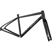 Salsa Journeyer Aluminum Drop Bar Frameset - 700c/650b, black, full view.