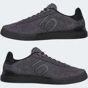 Five Ten Sleuth DLX Mountain Bike Shoes, grey, pair, full view.