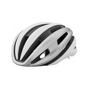 Giro Synthe MIPS Road Bike Helmet, white / silver, full view.