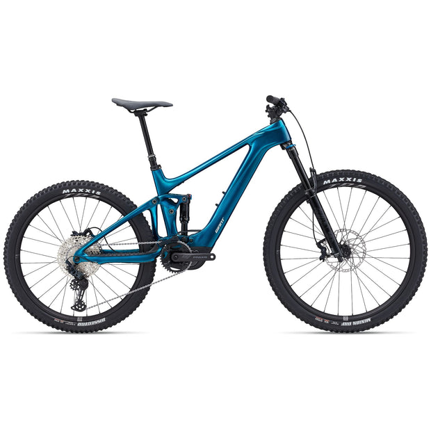 2024 Giant Trance X Advanced E+ Elite 2 — Mixed Wheels, sea sparkle, full view.