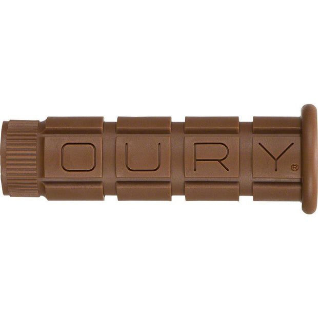 Oury Single Compound Grips, brown, full view.