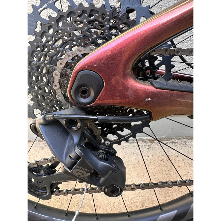 2021 Liv Intrigue Advanced Pro 29 2, Dark Iridescent, *BLEM*, Rear Derailleur View.