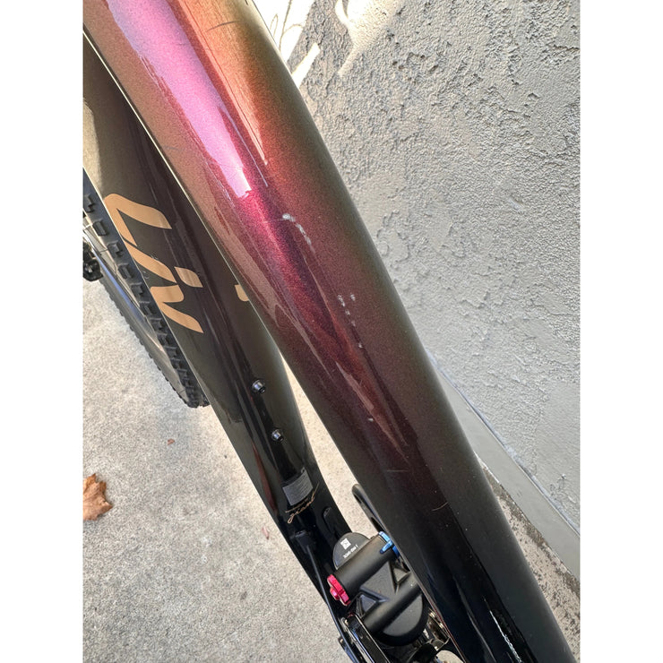 2021 Liv Intrigue Advanced Pro 29 2, Dark Iridescent, *BLEM*, Top Tube View.