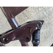 2022 Kona Process 134 2, brown, DEMO bike with BLEMISHES, rear shock up-close view: