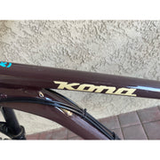 2022 Kona Process 134 2, brown, DEMO bike with BLEMISHES, logo view: