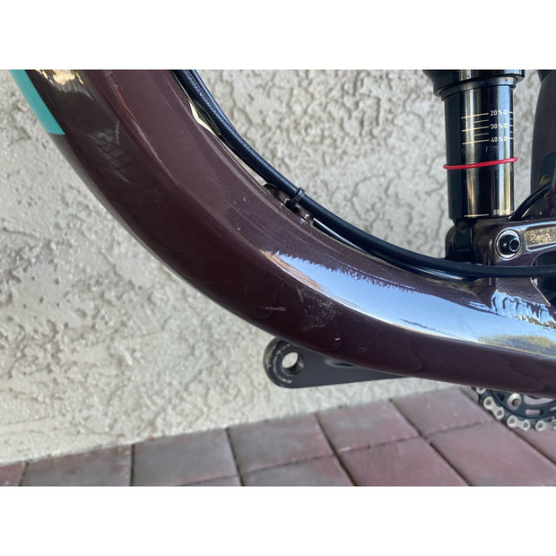 2022 Kona Process 134 2, brown, DEMO bike with BLEMISHES, down tube view: