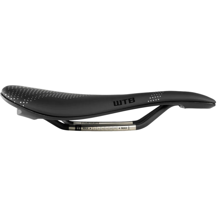 WTB Gravelier Saddle — Stainless, side view.