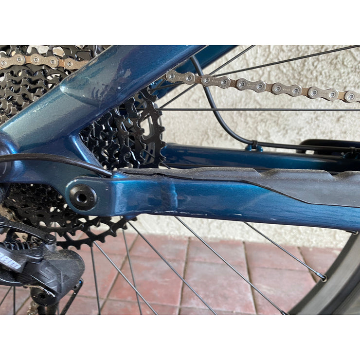 2023 Norco Fluid FS 3 Blue/Silver, *BLEM*, Drive Train Close-Up View.