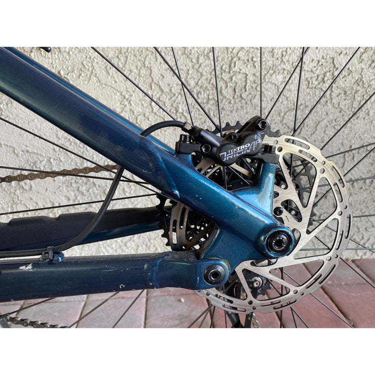 2023 Norco Fluid FS 3 Blue/Silver, *BLEM*, Rear Brake View.