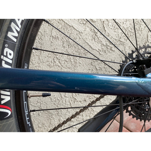 2023 Norco Fluid FS 3 Blue/Silver, *BLEM*, Chainstay View.