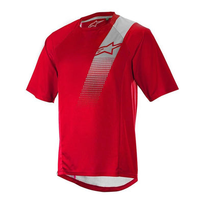 Alpinestar Trailstar Short Sleeve Jersey, red / grey, front view.