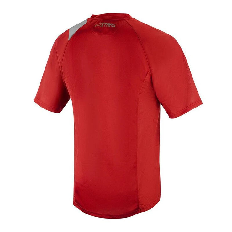 Alpinestar Trailstar Short Sleeve Jersey, red / grey, back view.