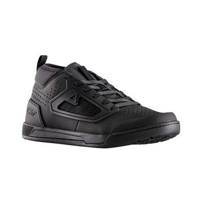 Black athletic shoe on a white background