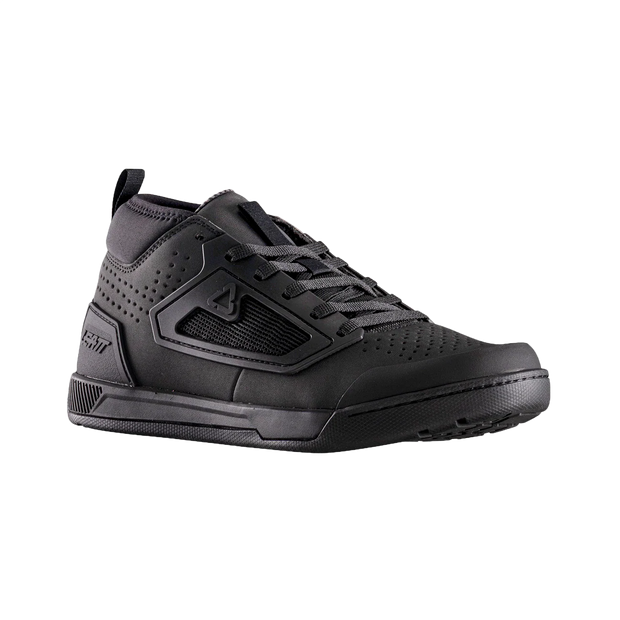 Black athletic shoe on a white background