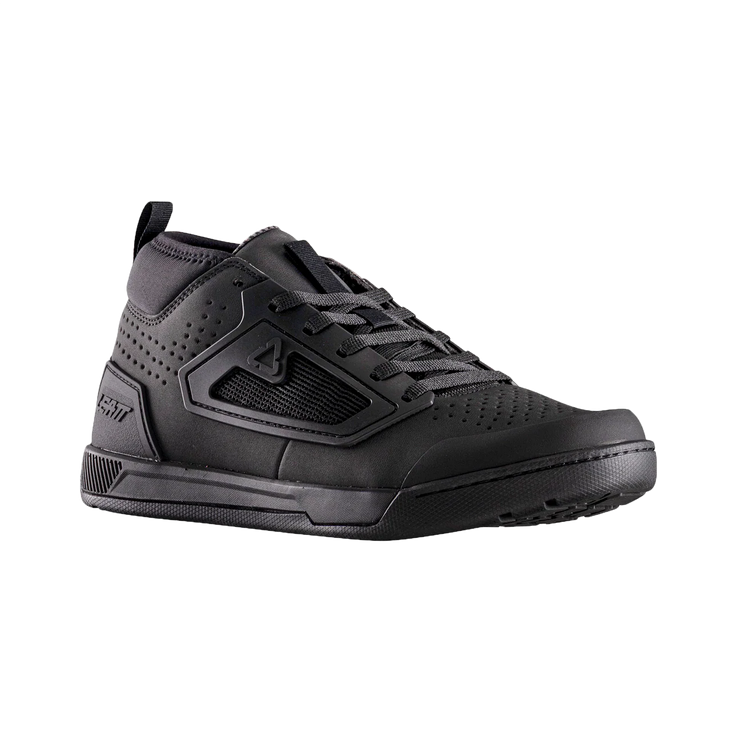 Black athletic shoe on a white background