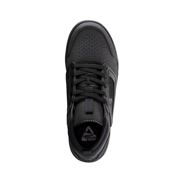 Black athletic shoe on a white background