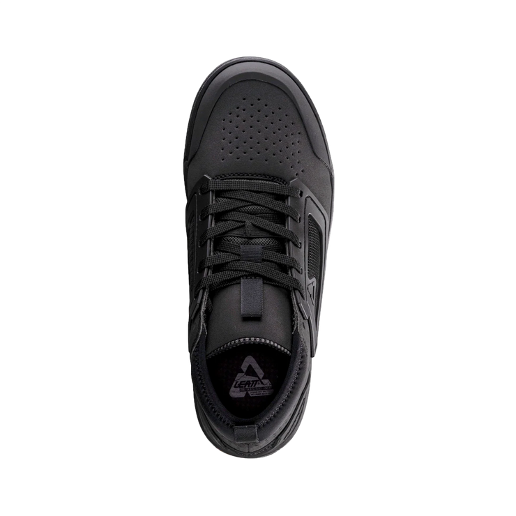 Black athletic shoe on a white background