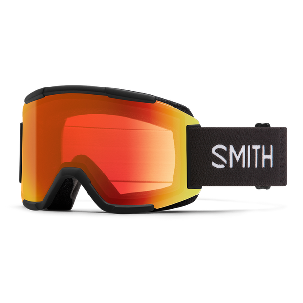 Smith Squad MTB Goggle, ChromaPop Everyday Red + Black, full view.