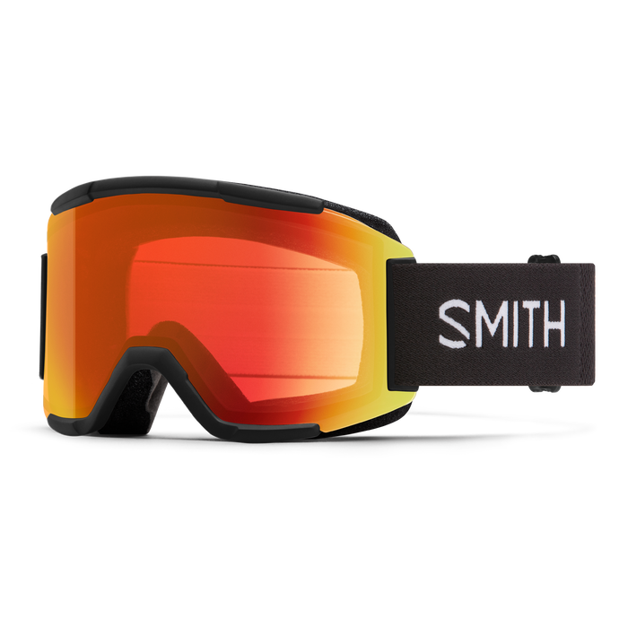 Smith Squad MTB Goggle, ChromaPop Everyday Red + Black, full view.