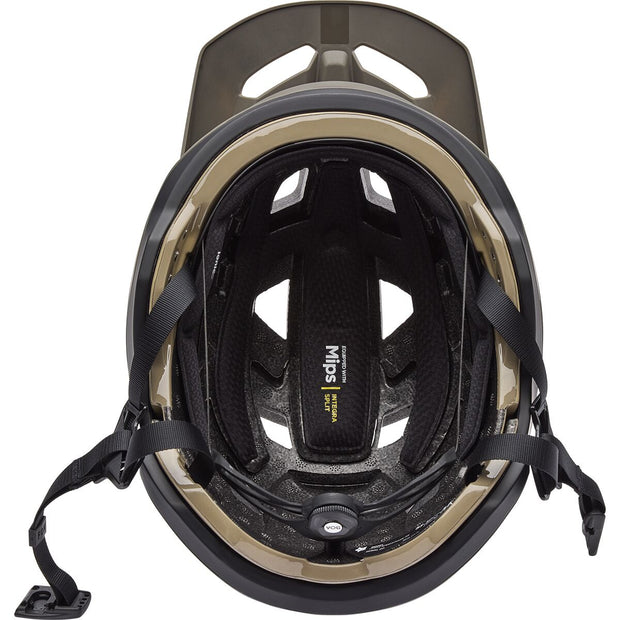 Fox Speedframe RS Paranoid Mountain Bike Helmet, Military, Underside View