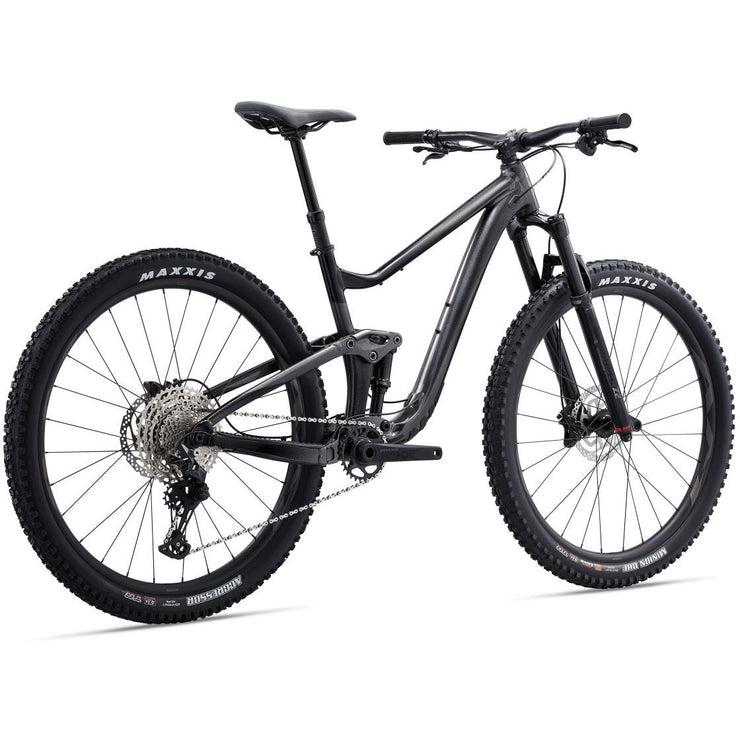 2022 Giant Trance 2 29, metallic black, rear shock view.