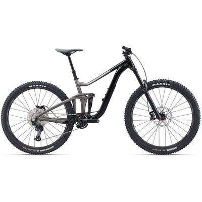 2023 Giant Reign 2, metal black, stock photo, full view.