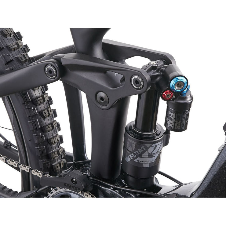 2023 Giant Reign Advanced Pro 29 1 in Diamond Carbon rear shock closeup