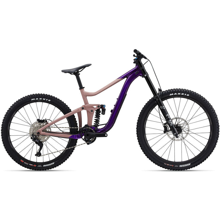 2023 Giant Reign SX, purple petra, full view, stock photo.