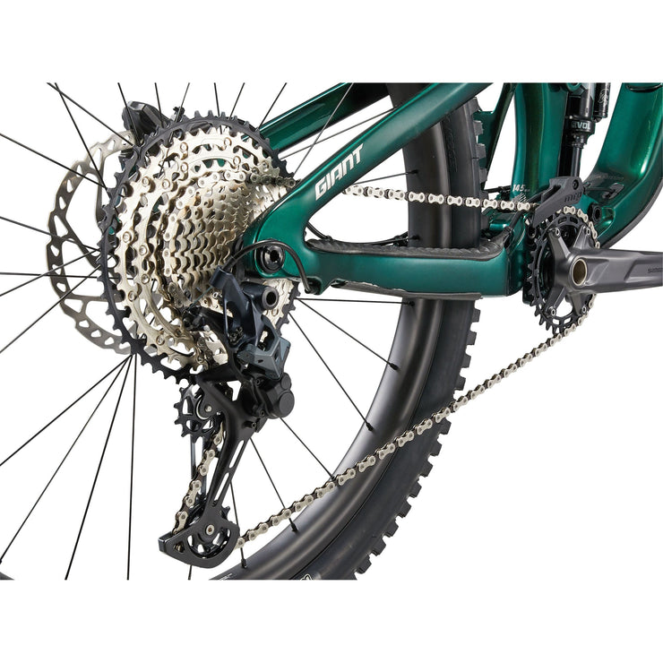 2024 Giant Trance X Advanced SX MX, kelp forest, drive train view.