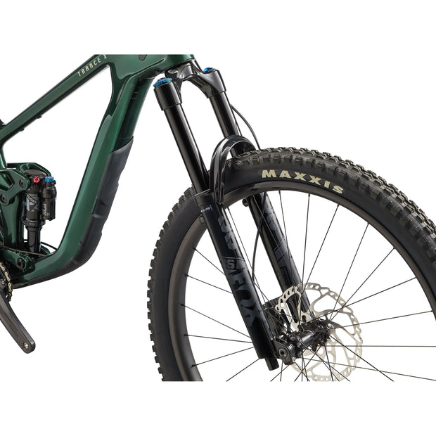 2024 Giant Trance X Advanced SX MX, kelp forest, front brake view.