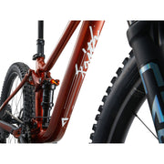 Giant Faith 27.5"/26” Kid’s Mountain Bike, copper, down tube view.