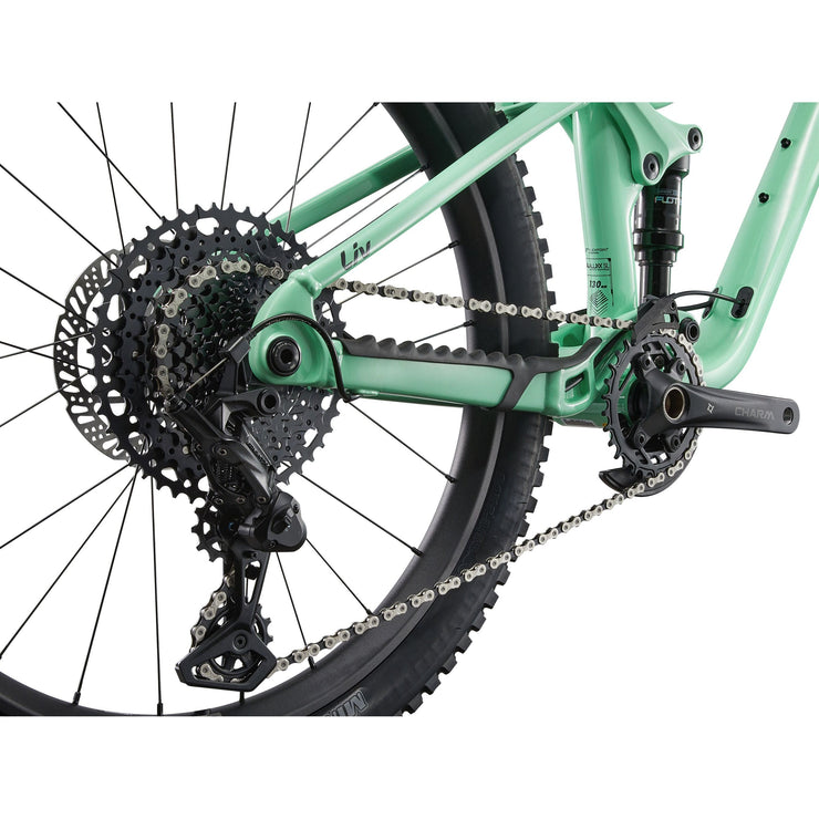 Liv Faith 24, Liv Neo Mint, drive train view.