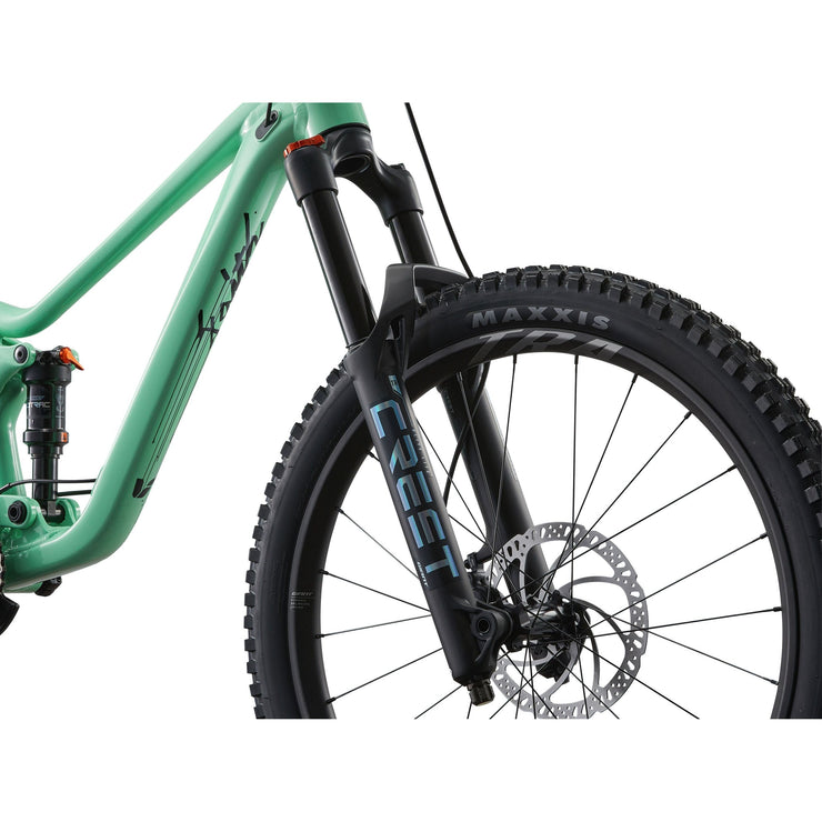 Liv Faith 24, Liv Neo Mint, front brake view.