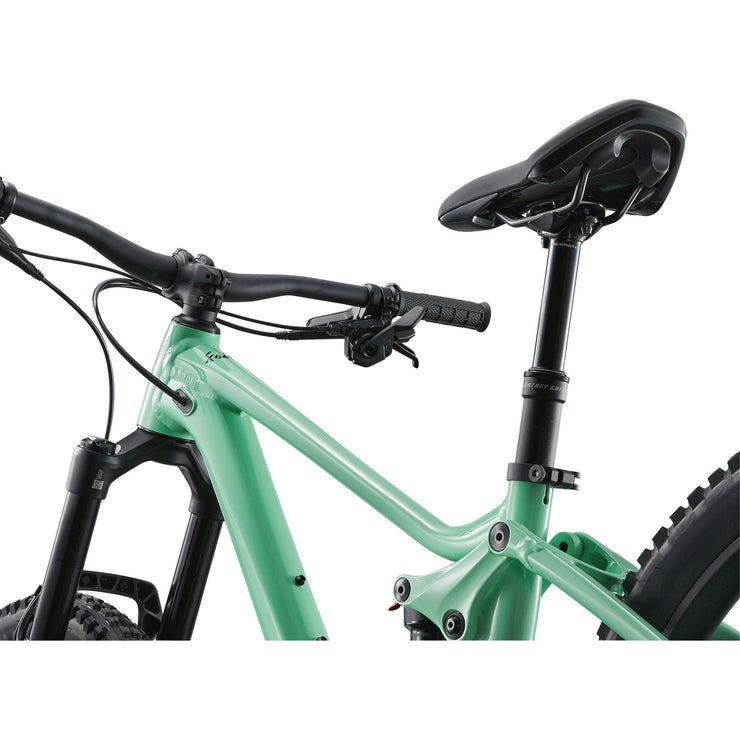 Liv Faith 24, Liv Neo Mint, saddle view.