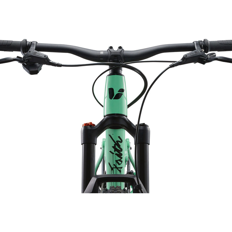 Liv Faith 24, Liv Neo Mint, head-on view.