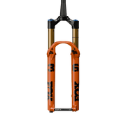 Fox 36 SL Factory Fork - 29”, 140mm, Kabolt SL, 44mm Rake, Grip X, Shiny Orange, front view.