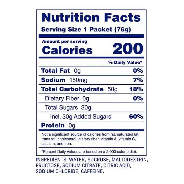 Carbs Fuel Caffeinated Original 50g Energy Gels