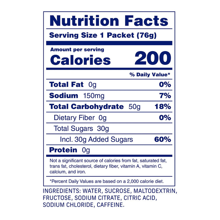 Carbs Fuel Caffeinated Original 50g Energy Gels