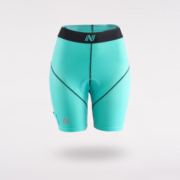 Nezium Guthrie Women's Liner Short teal front view