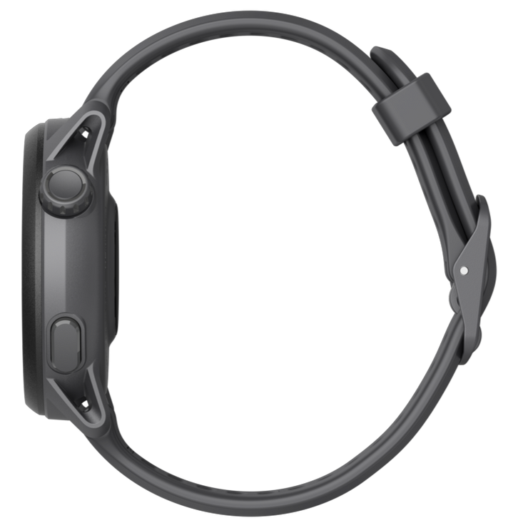 COROS PACE 3 GPS Sport Watch Black/Silicone, side view.