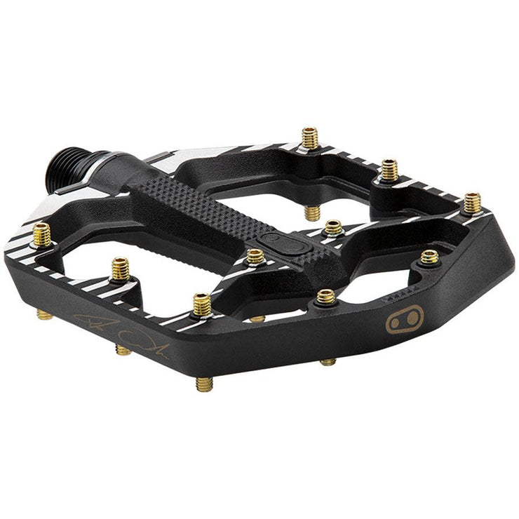 Crankbrothers Stamp 7 Fabio Wibmer Signature Edition Aluminum Platform Pedals - Black, Small, full view.