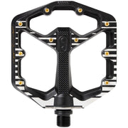 Crankbrothers Stamp 7 Fabio Wibmer Signature Edition Aluminum Platform Pedals - Black, Small, top view.