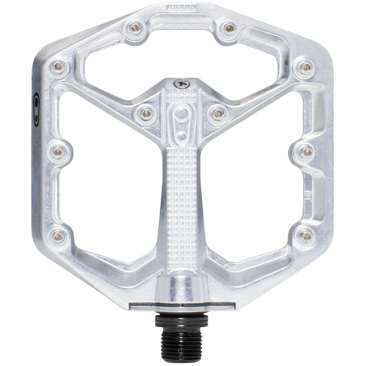 Crankbrothers Stamp 7 Aluminum Platform Pedals - High Polish Silver, Small, full view.