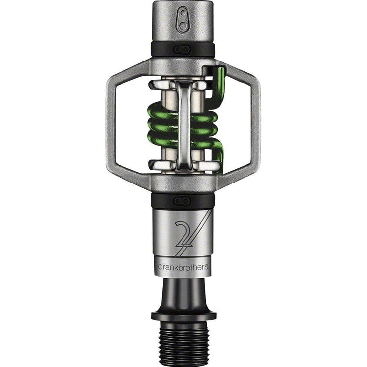 Crankbrothers Egg Beater 2 Dual Sided Clipless Pedals - Green, full view.